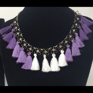 SOLD   Flower Purple Ombré TASSEL Earrings